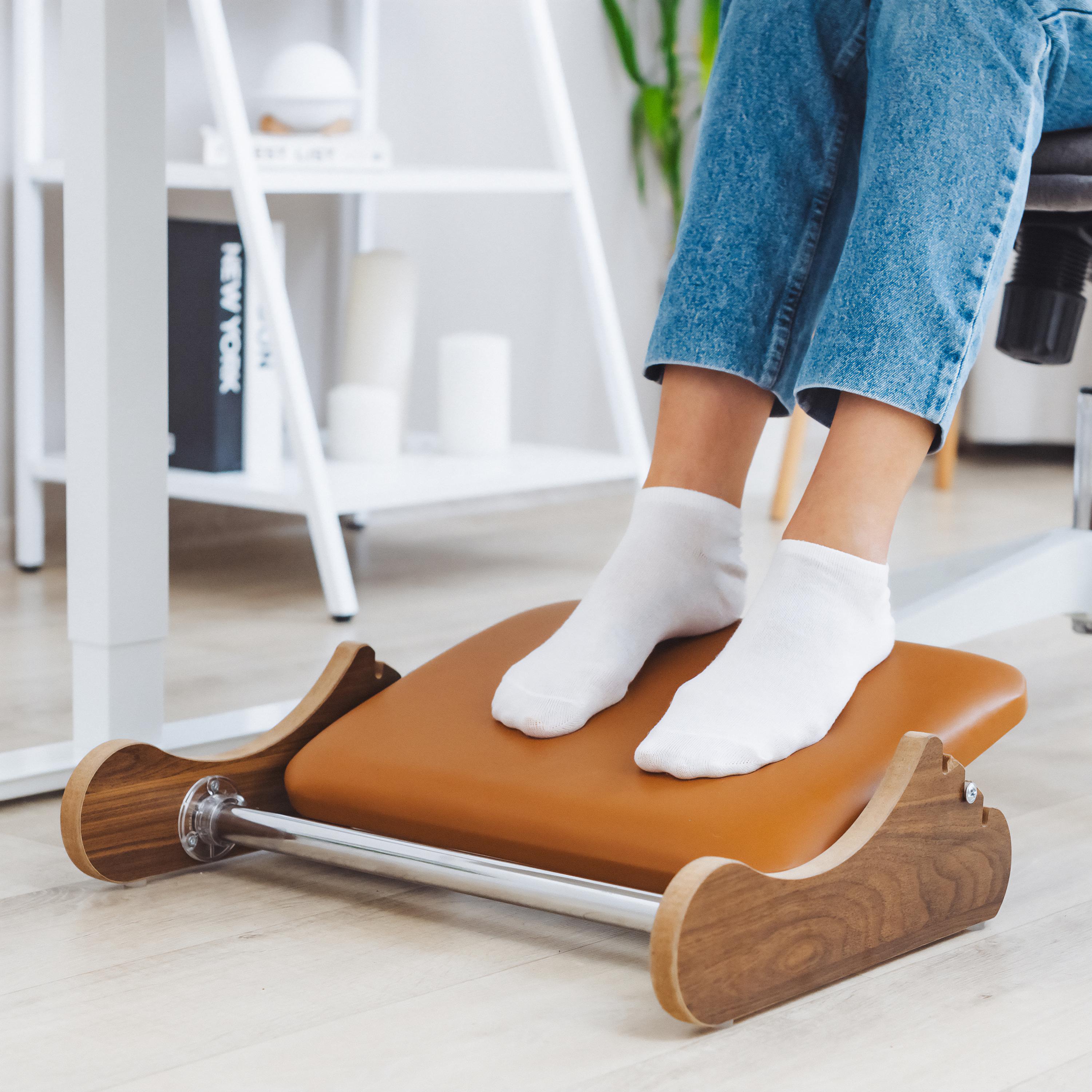 Mszerone® Voetsteun met enkelsteun en kunstleer, ergonomische