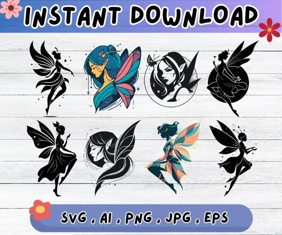 Fairy SVG Bundle, Fairy Clipart Design, Cut Files for Decal ...