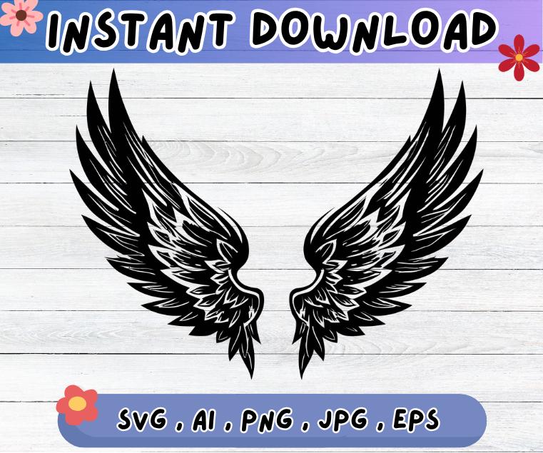 Wing Set Svg Wings SVG Clipart Bundle, Vector Cut Files (digital Download) - Etsy Canada