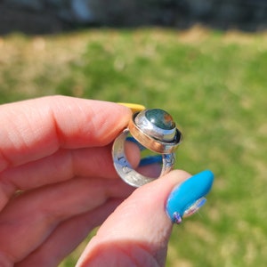 A simple agate ring sterling silver image 5