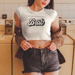 Brat Baby Tee / Crop Top | Brat Shirt | Brat Tee | Brat Crop Top | Unhinged crop top, y2k style, Brat Tshirt, brat baby tee, y2k, Femdom