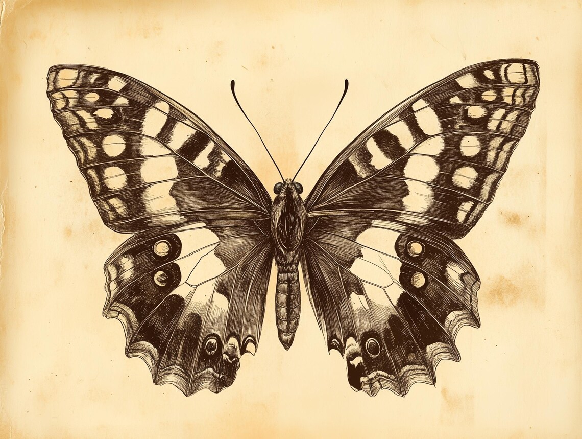 Vintage Butterfly Print: 1800s Entomology Illustration (digital ...