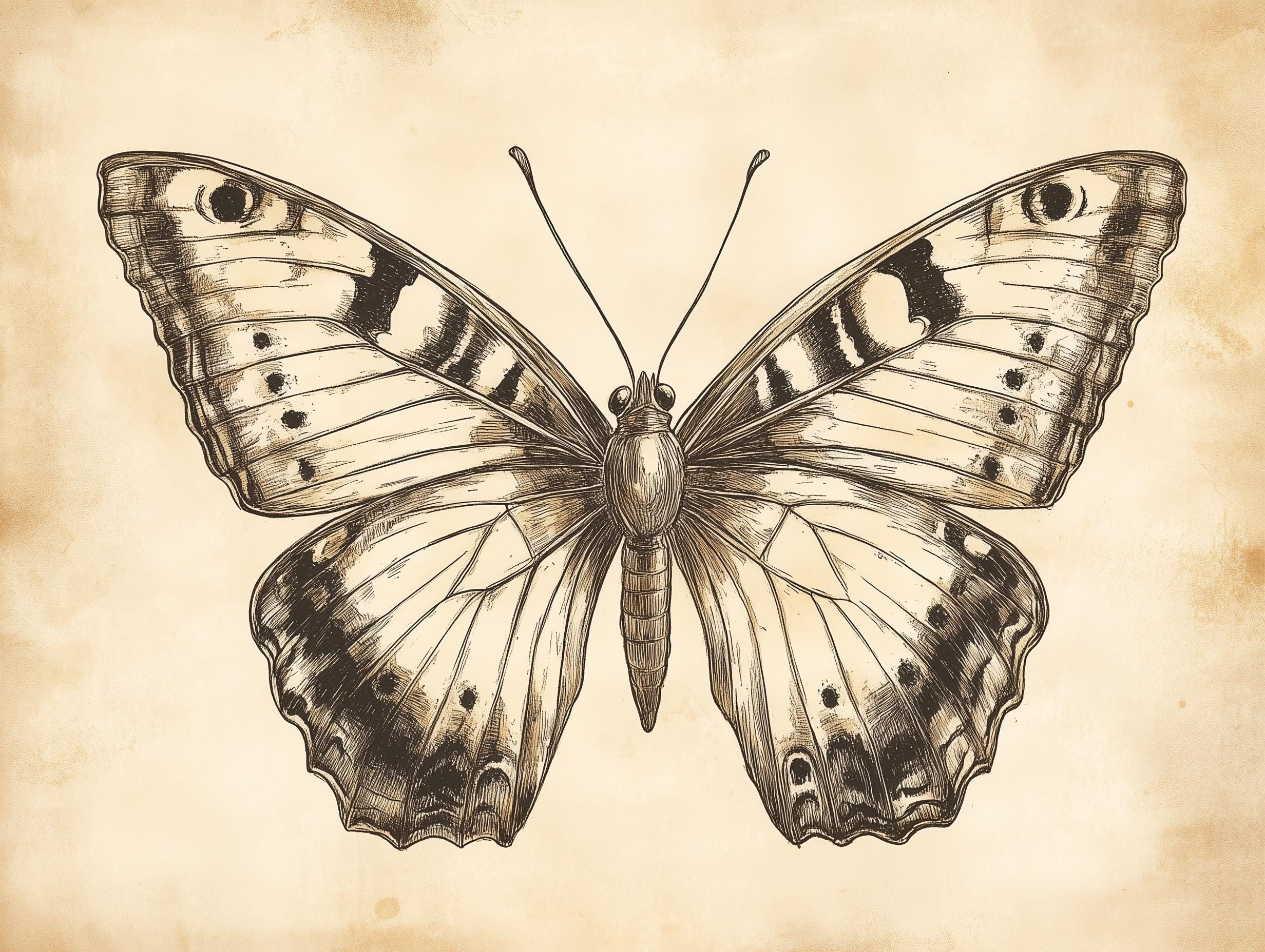 Antique Butterfly Print | Vintage Insect Illustration | 1800s ...