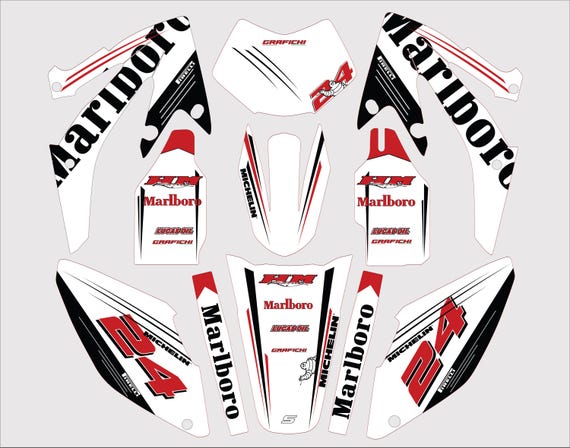 Marlboro Graphic Kit Honda HM | Motorcycle Decals Graphics