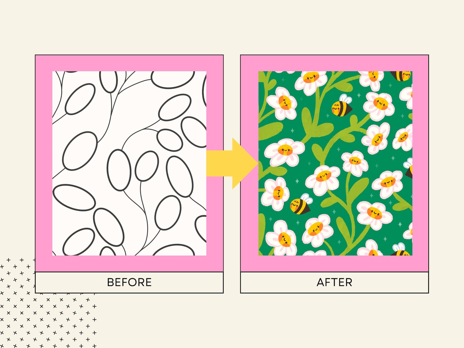 Pattern Template PNG | Floral Seamless Pattern Layout | Repeat Pattern ...