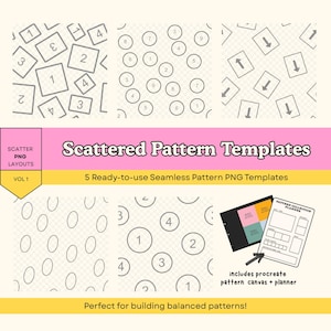 Seamless Pattern Layout PNG | Repeat Pattern Template | Pattern Maker Kit | Seamless Pattern Canvas