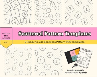 Disposition transparente du motif PNG | Modèle de motif de répétition | Kit de modéliste | Toile à motif transparent