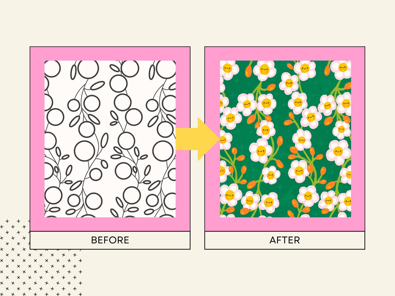 Pattern Template PNG | Floral Seamless Pattern Layout | Repeat Pattern ...