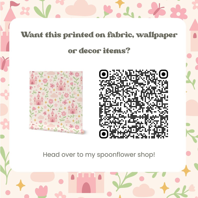 Pink Princess Castle Seamless Pattern: Fairytale Nursery (digital ...