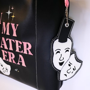 Theater Masks Bag Charm. Theater Bag Tag. Actor Gift. Gift for Actor. Theater Recital Gift.