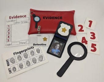 Detective Set. Pretend Play. Detective Playset. Investigator Set. Fingerprints Set. Educational Toys. Imaginative Play.  Police Playset.