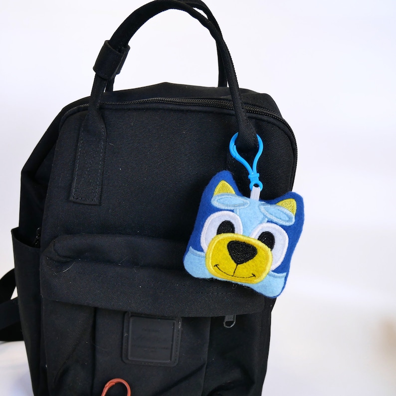 Bluey Inspired Keychain. Bluey Plush Keychain. Handmade Keychains. Gifts for Kid. Bluey Party. Bluey Favors. Bluey Inspired Bookbag Charm. image 10