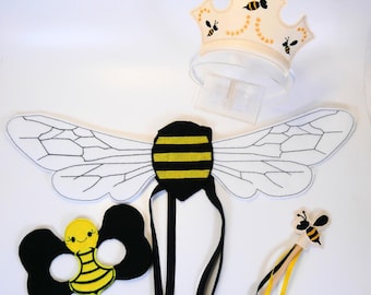 Bee Wings. Bee Costume. Bumblebee Costume. Bee Mask. Dress Up Wings. Kids Costume. Bee Crown. Bee Wand.