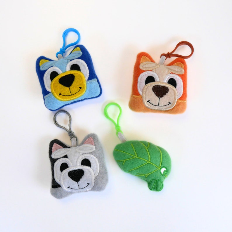 Bluey Inspired Keychain. Bluey Plush Keychain. Handmade Keychains. Gifts for Kid. Bluey Party. Bluey Favors. Bluey Inspired Bookbag Charm. image 8