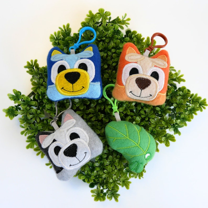 Bluey Inspired Keychain. Bluey Plush Keychain. Handmade Keychains. Gifts for Kid. Bluey Party. Bluey Favors. Bluey Inspired Bookbag Charm. image 9