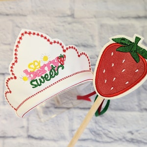 Strawberry Crown. Strawberry Wand. Strawberry Party. Berry Sweet Party. Berry Crown. So Berry Sweet. Kids Costume  Pretend Play. Play Crown.