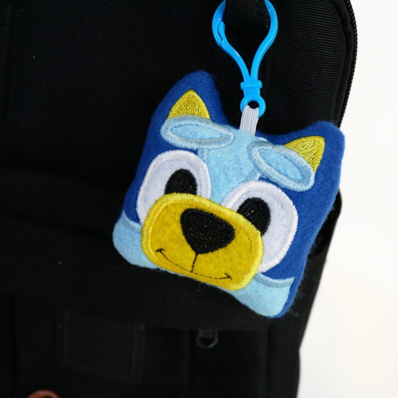 Bluey Inspired Keychain. Bluey Plush Keychain. Handmade Keychains. Gifts for Kid. Bluey Party. Bluey Favors. Bluey Inspired Bookbag Charm. image 7
