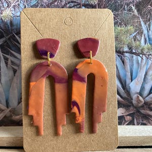 Trendy Polymer Clay Earrings – Handmade Dangle Earrings for Women