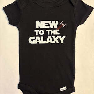 Nouveau venu dans la galaxie, chemise Star Wars, nouveau-né, grenouillère de bienvenue pour bébé