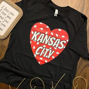 Kansas City Heart Shirt, Arrowheads, Football Shirt