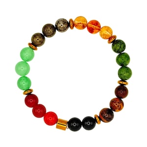 Handmade Natural Stone Bracelet | Unisex Chakra Energy Healing Jewelry | Colorful Beaded Gift for Yoga, Meditation & Spiritual Balance