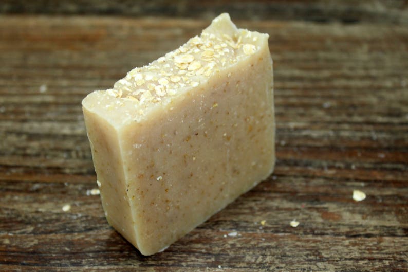 Oatmeal, Milk & Honey Handcrafted Goat Milk Soap, Ground Oatmeal Soap, Exfoliating Soap , Bar Soap, Cold Process Soap, Self Care image 5