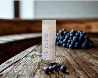 Maine Blueberry Lip Balm, Handcrafted with Beeswax