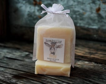 Almond Scented Goat Milk Soap, Handcrafted Moisturizing Soap, Maine Made