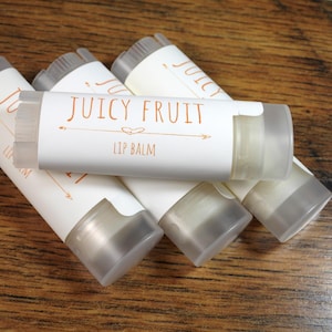 4 Juicy Fruit Type Flavored Lip Balms, Handmade Lip Balms, Juicy Fruit Type Lip Care, Lip Butter, Made In Maine , Handmade Lip Care ,