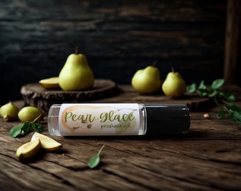Handcrafted Pear Glacé  Roll On Perfume Oil, Vegan, Alcohol Free (10ml/.33oz)