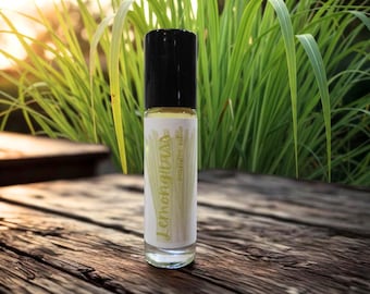Lemongrass Essential Oil Roll On Perfume: Handcrafted Vegan Body Scent (10ml, .33oz)
