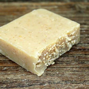 Oatmeal, Milk & Honey Handcrafted Goat Milk Soap, Ground Oatmeal Soap, Exfoliating Soap , Bar Soap, Cold Process Soap, Self Care image 2