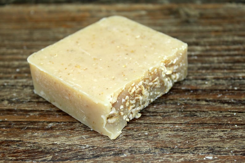 Oatmeal, Milk & Honey Handcrafted Goat Milk Soap, Ground Oatmeal Soap, Exfoliating Soap , Bar Soap, Cold Process Soap, Self Care image 2