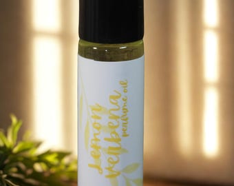 Lemon Verbena Perfume Oil Roll On, Handcrafted Floral Scent, Vegan