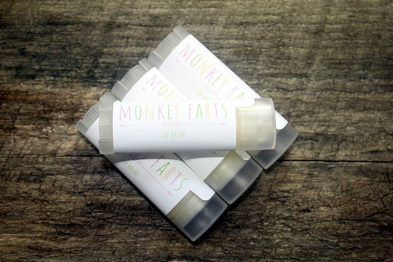4 Monkey Farts Flavored Lip Balm Handcrafted Lip Balm Monkey Etsy