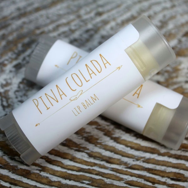 Handcrafted Pina Colada Flavored Lip Balm, Pina Colada Lip Balm, Lip Butter, Lip Care, Handmade Pina Colada  Flavor, Maine Made