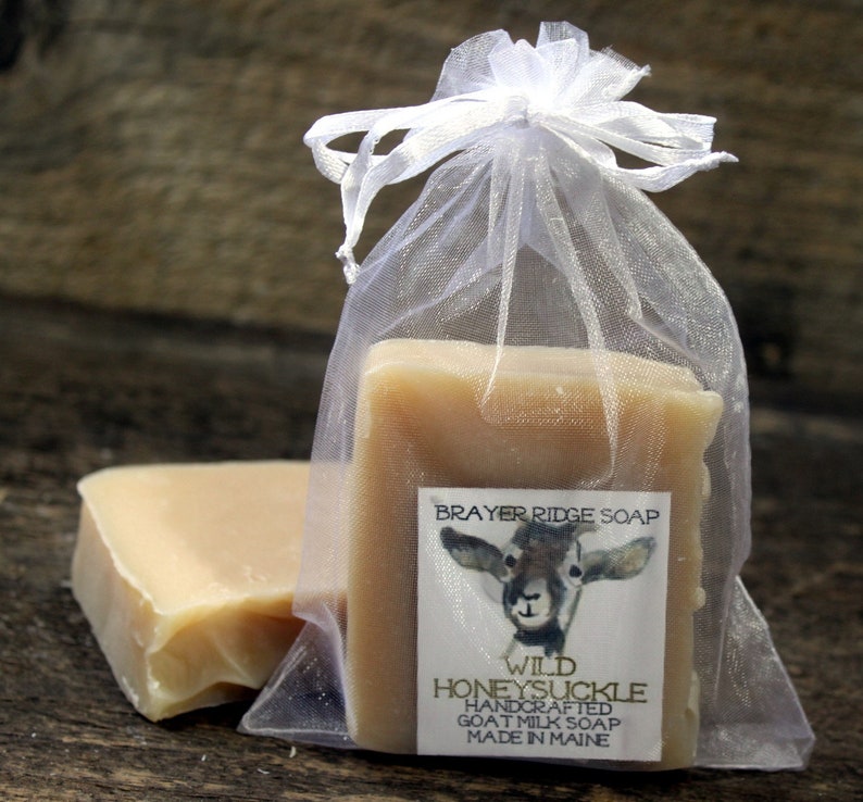 Wild Honeysuckle Scented Handcrafted Goat Milk Soap Made in image 1