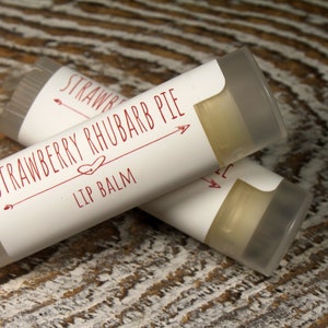 New Strawberry Rhubarb Pie Handcrafted Lip Balm, Made In Maine, Handmade Lip Balm, Lip Care,  Lip Butter,  Self Care