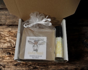 Hawaiian Pineapple Gift Box, Goat Milk Soap, Roller Perfume