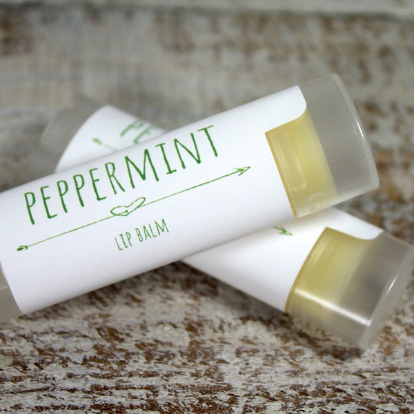 Peppermint Essential Oil Lip Balm  Self Care, Lip Care, Peppermint Lip Balm. Lip Butter, Made In Maine, Chapped Lip Care