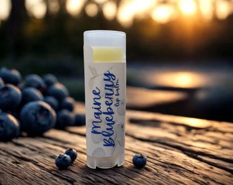 Maine Blueberry Lip Balm, Handcrafted with Beeswax