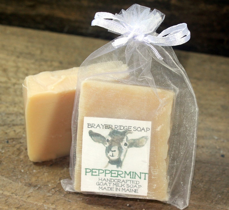 Peppermint Handcrafted Goat Milk Soap Made in Maine Bath and Etsy