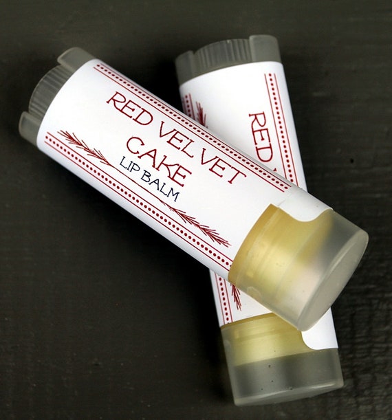Red Velvet Cake Flavored Lip Balm Handcrafted Lip Balm Made Etsy