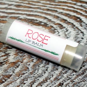Rose Flavored  Handcrafted Lip Balms, Rose Flavor Lip Care, Natural Lip Balm, Lip Butter, Maine Made, Self Care, Valentine Gift