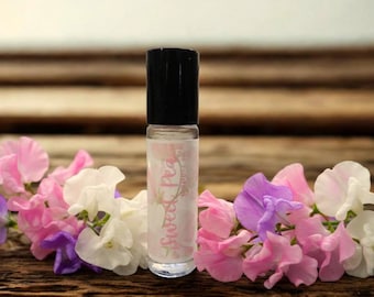 Sweet Pea Scented Perfume Oil Roll On, Vegan, Handcrafted, 10ml