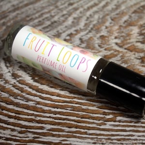 Fruit Loops Scented Roll On Perfume Oil,  Body Perfume, Vegan Perfume, Cereal Scented Perfume, Alcohol Free Handcrafted Perfume, 10ml, .33oz