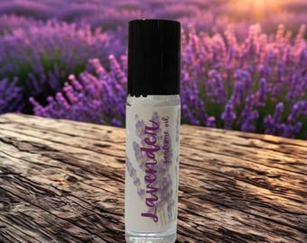 Lavender Essential Oil Roll On, Vegan Body Perfume (10ml/.33oz)