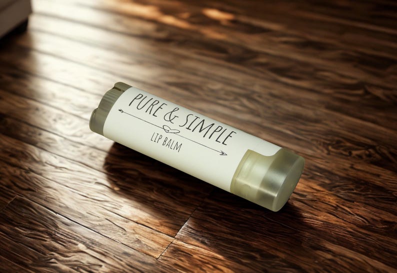 Pure & Simple Flavor Free Lip Balm, Natural Handcrafted Lip Care, Maine Made Oval Tube image 2