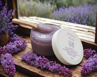 Lilac Sugar Or Salt Scrub, Handcrafted Exfoliating Body Polish, 6oz