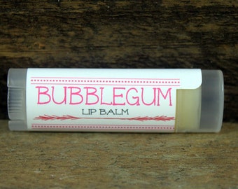 Bubblegum Flavored Handcrafted Lip Balm,  Lip Butter, Lip Care , Maine Made, Kids Lip Balm, Handmade Lip Balm, Bubblegum Lip Balm